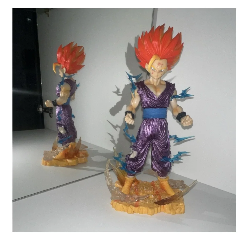 13N13-1/ Dragon Ball Z Gohan‎ Anime Figure Statue Purple Outfit Red Hair